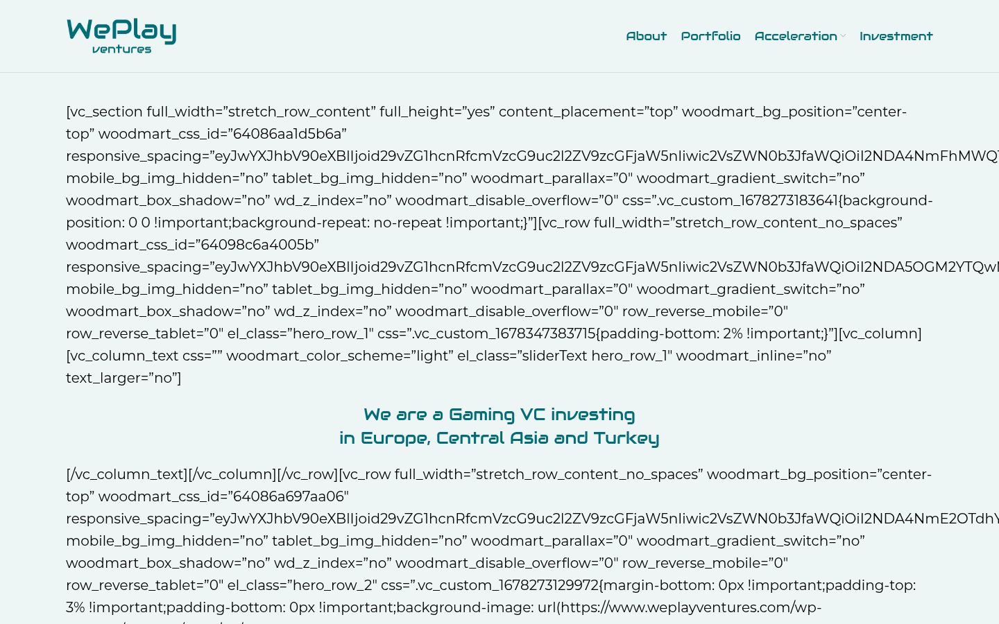 WePlay Ventures · HOMEPAGE_SCREENSHOT