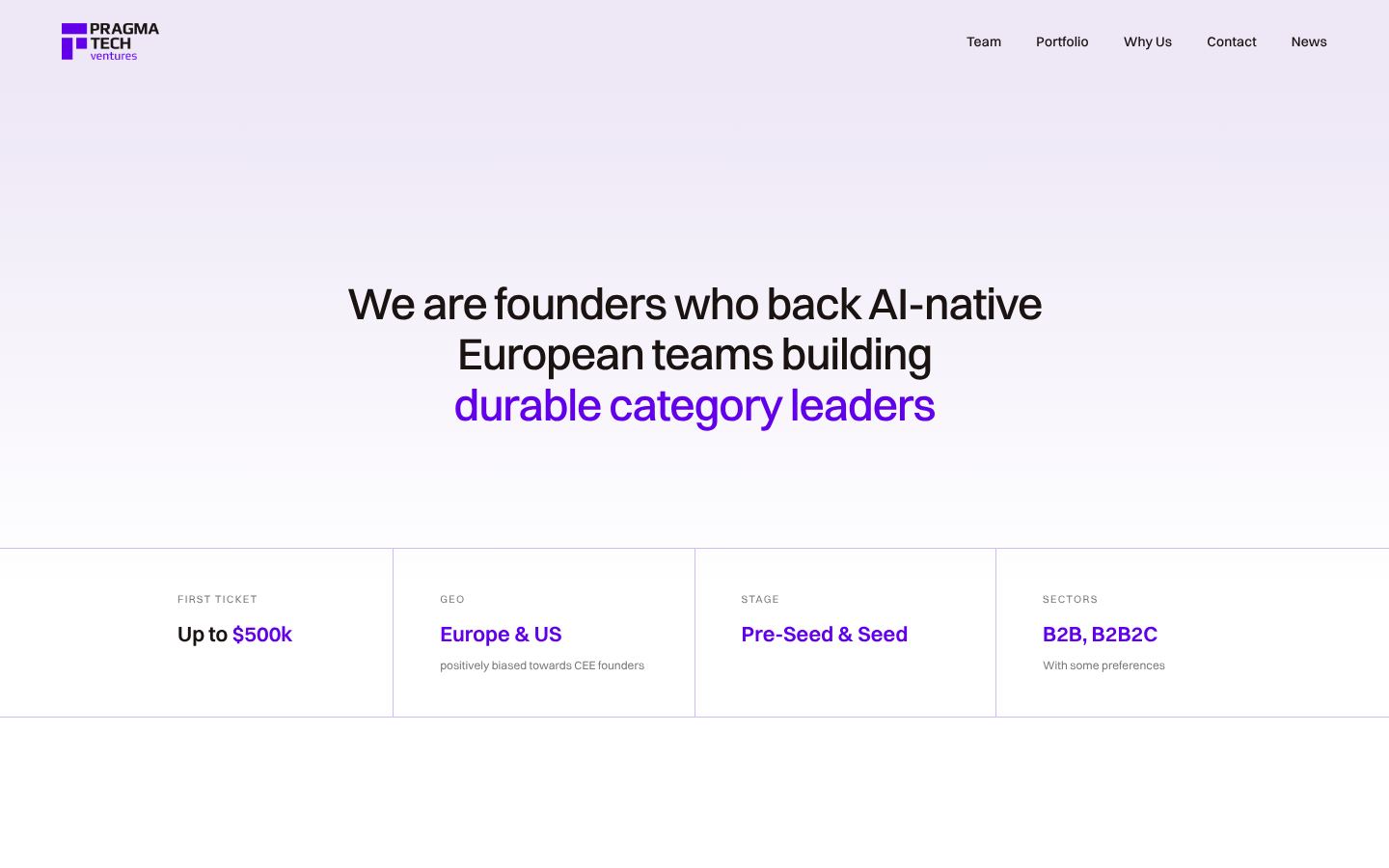 Pragma Tech VC · HOMEPAGE_SCREENSHOT