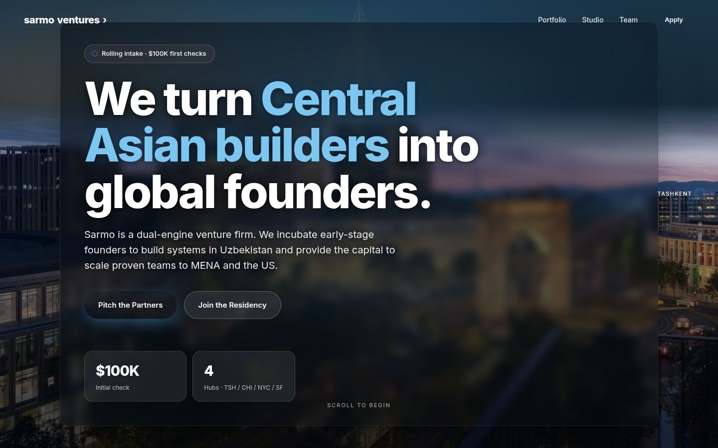 Sarmo Ventures · HOMEPAGE_SCREENSHOT