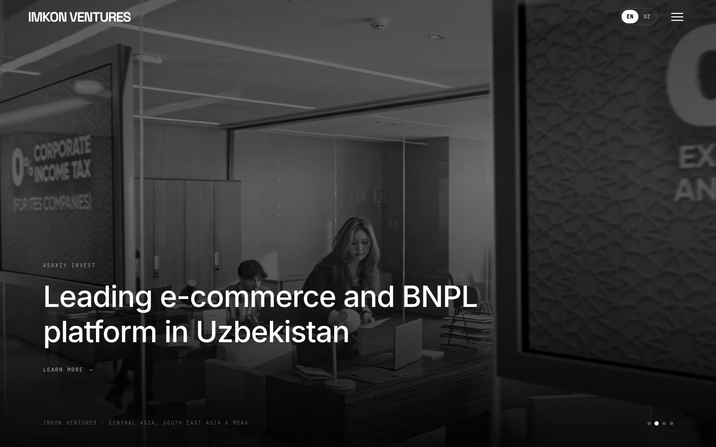 Imkon Ventures · HOMEPAGE_SCREENSHOT