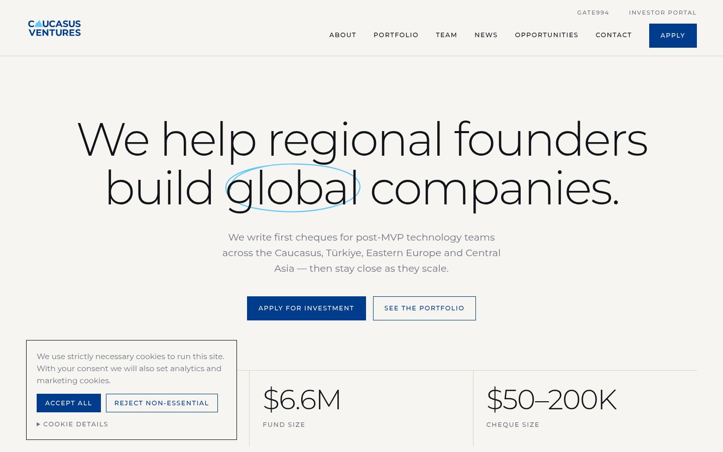 Caucasus Ventures · HOMEPAGE_SCREENSHOT