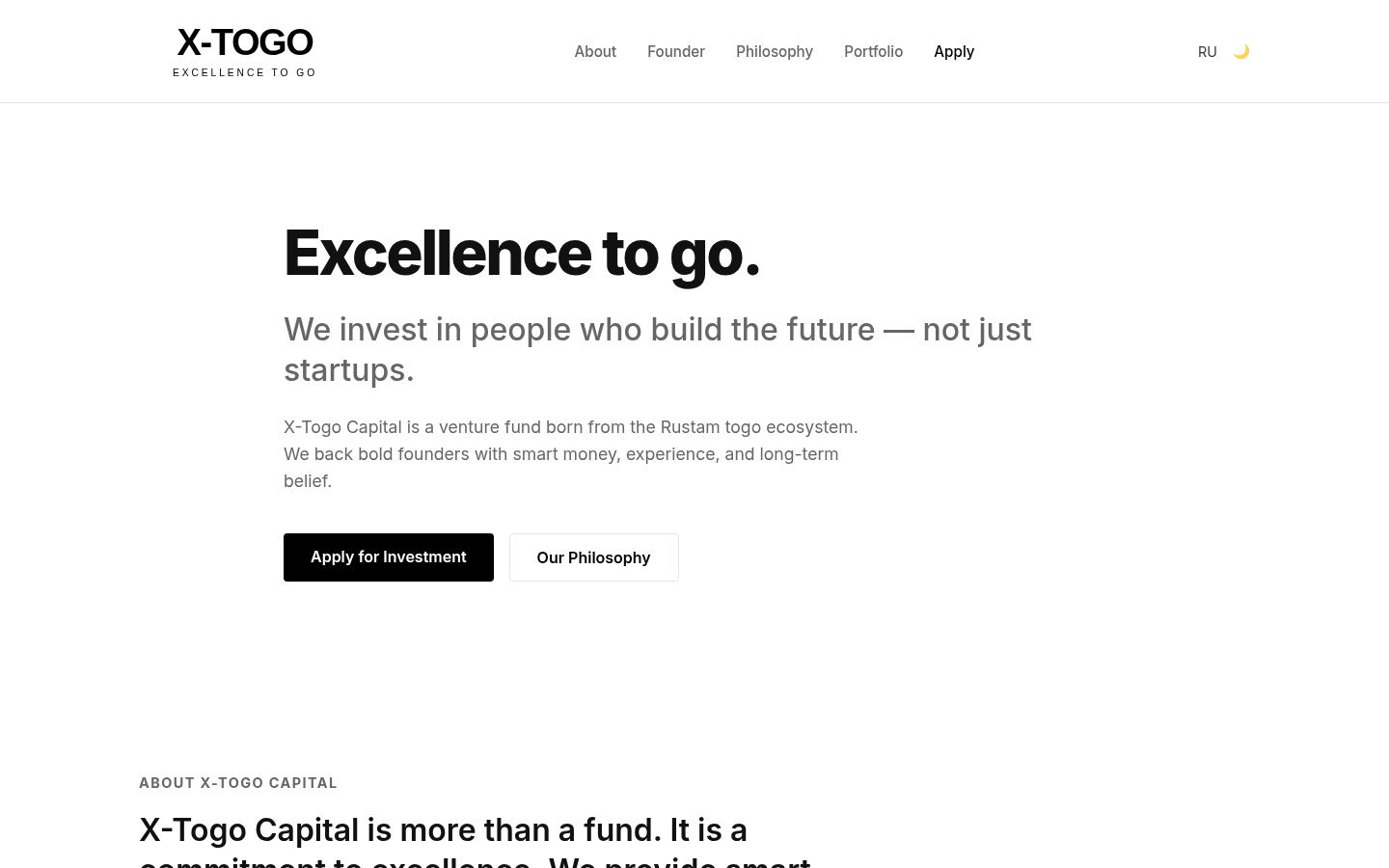X-TOGO · HOMEPAGE_SCREENSHOT
